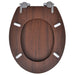 Scaun toaletă capac cu închidere silențioasă 2 buc. maro MDF - WALTI WALTI