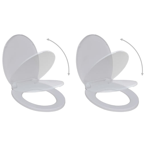 Capace WC cu închidere silențioasă, 2 buc., alb, plastic - WALTI WALTI