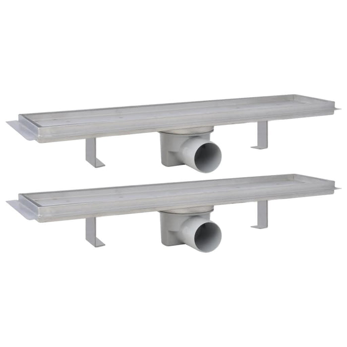 Rigolă liniară duș, 2 buc, 530 x 140 mm, oțel inoxidabil - WALTI WALTI