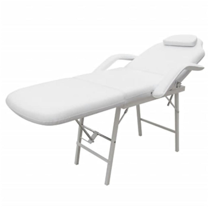 Scaun tratament facial, piele artificială, 185x78x76 cm, alb - WALTI WALTI