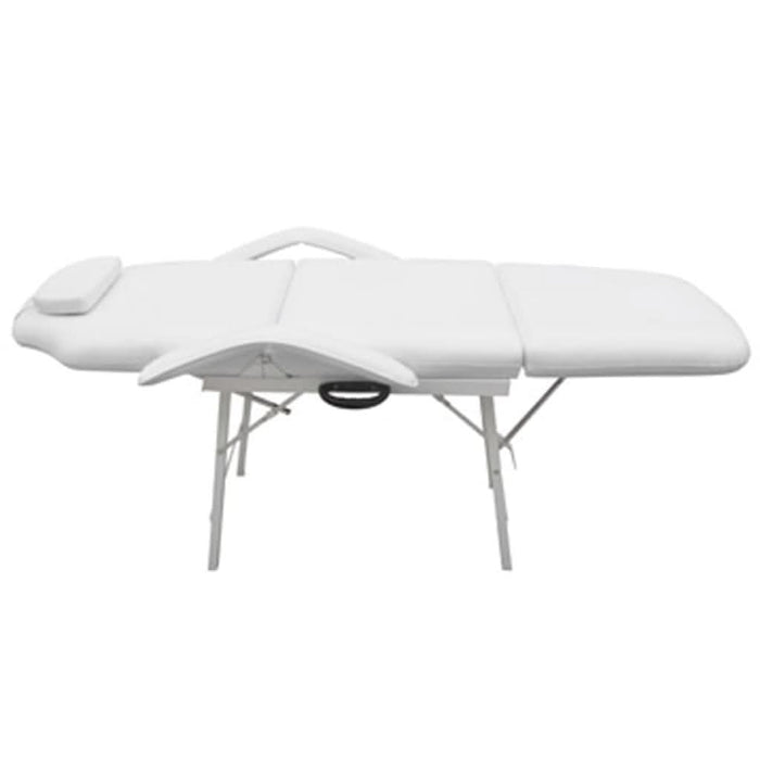 Scaun tratament facial, piele artificială, 185x78x76 cm, alb - WALTI WALTI