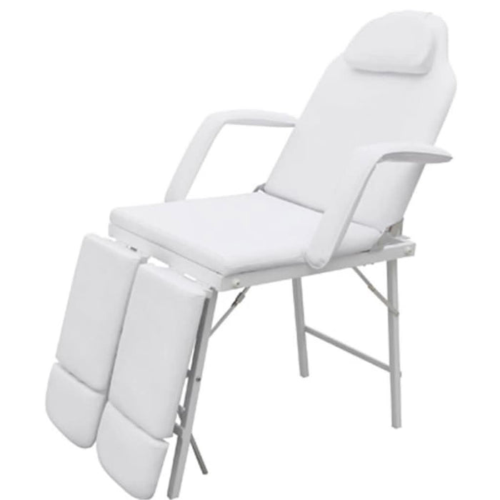 Scaun tratament facial, piele artificială, 185x78x76 cm, alb - WALTI WALTI
