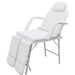 Scaun tratament facial, piele artificială, 185x78x76 cm, alb - WALTI WALTI
