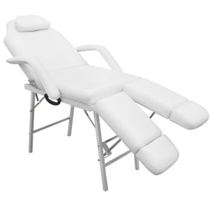 Scaun tratament facial, piele artificială, 185x78x76 cm, alb - WALTI WALTI