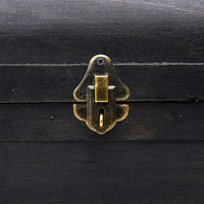 Cufăr vintage mare, negru, lemn - WALTI WALTI