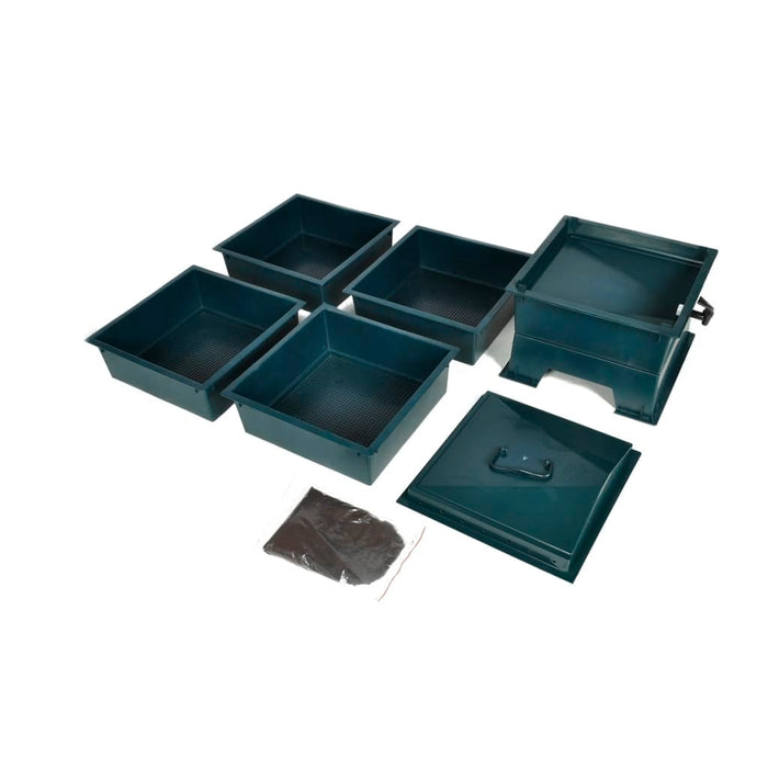 Fermă de râme cu 4 tăvi, 42 x 42 x 60 cm - WALTI WALTI