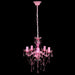 Lustră roz de cristal artificial cu 5 becuri - WALTI WALTI