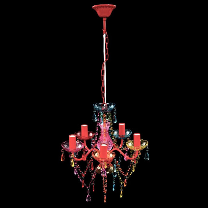 Lustră Cristal Artificial pentru 5 becuri Multicoloră - WALTI WALTI