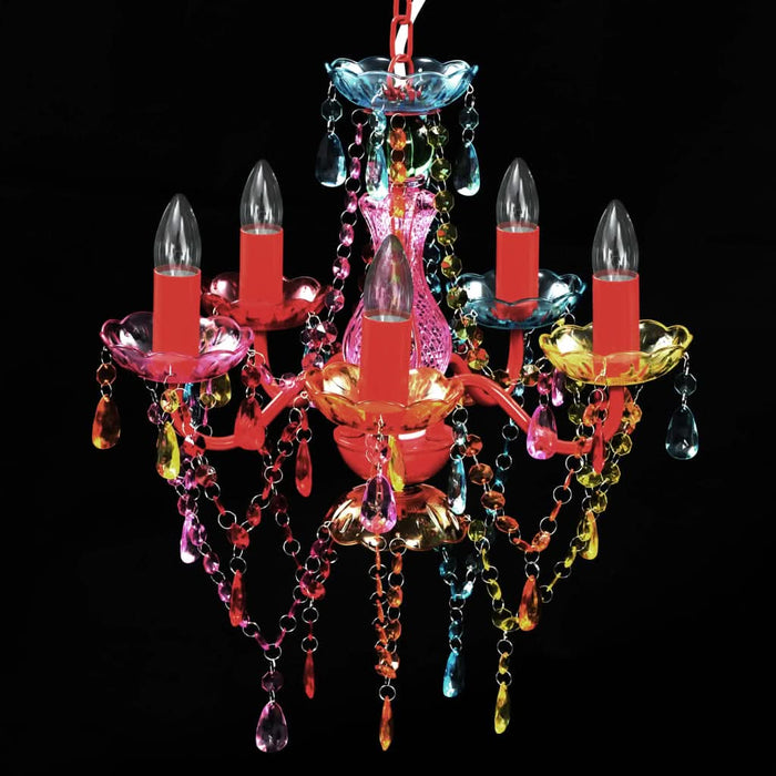 Lustră Cristal Artificial pentru 5 becuri Multicoloră - WALTI WALTI