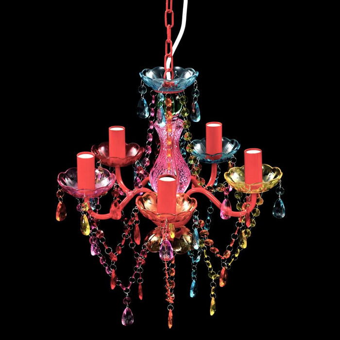 Lustră Cristal Artificial pentru 5 becuri Multicoloră - WALTI WALTI