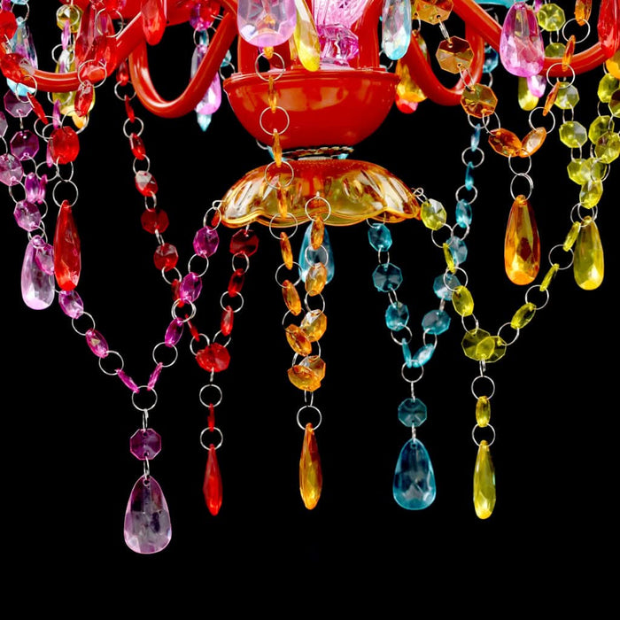 Lustră Cristal Artificial pentru 5 becuri Multicoloră - WALTI WALTI