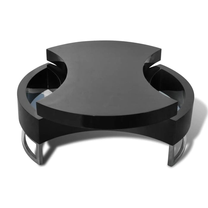 Măsuță de cafea cu formă reglabilă, negru lucios - WALTI WALTI