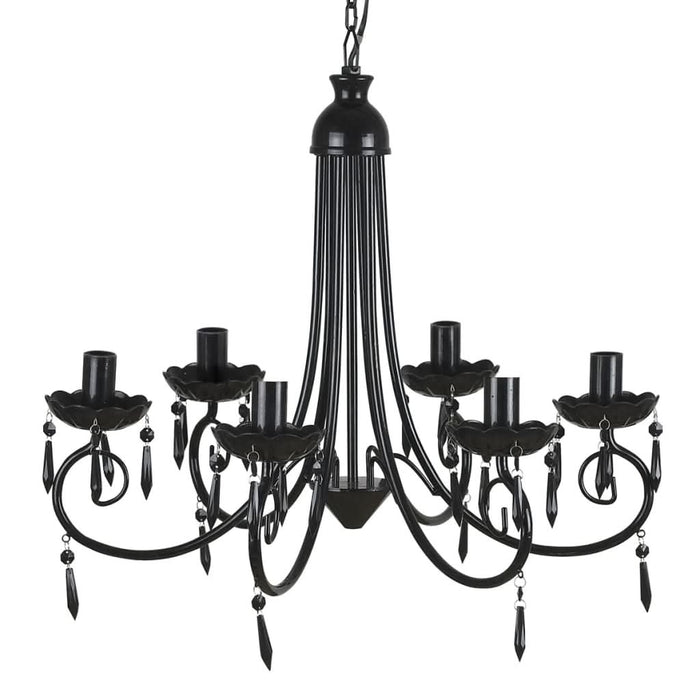 Lampă de tavan Candelabru elegant negru 6 fasunguri pentru becuri - WALTI WALTI