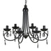 Lampă de tavan Candelabru elegant negru 6 fasunguri pentru becuri - WALTI WALTI