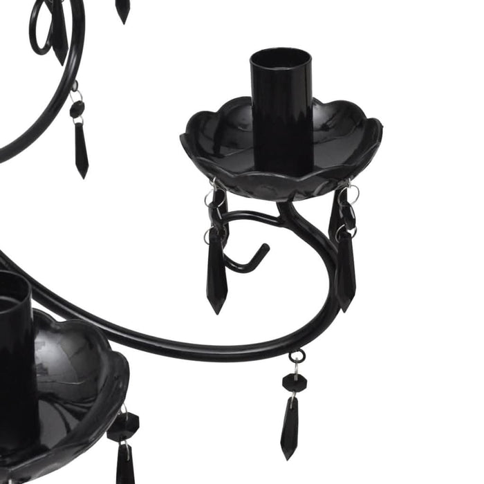 Lampă de tavan Candelabru elegant negru 6 fasunguri pentru becuri - WALTI WALTI