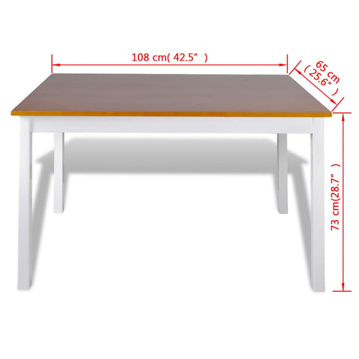 Set mobilier de bucătărie, 5 piese, maro și alb - WALTI WALTI