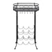 Suport sticle de vin pentru 9 sticle, cu suport pahar, metal - WALTI WALTI