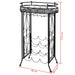 Suport sticle de vin pentru 9 sticle, cu suport pahar, metal - WALTI WALTI
