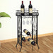 Suport sticle de vin pentru 9 sticle, cu suport pahar, metal - WALTI WALTI