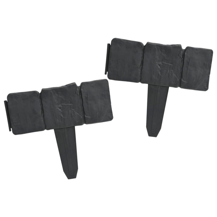 Gard din plastic cu aspect de piatră 41 buc 10 m - WALTI WALTI