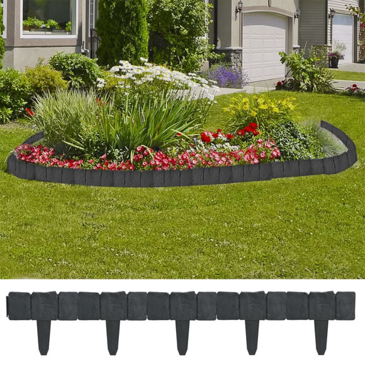 Gard din plastic cu aspect de piatră 41 buc 10 m - WALTI WALTI