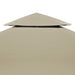 Copertină de rezervă acoperiș pavilion, bej, 3x4 m, 310 g/m² - WALTI WALTI