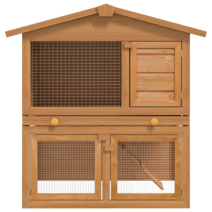 Cușcă de exterior iepuri cușcă adăpost animale mici 3 uși lemn - WALTI WALTI