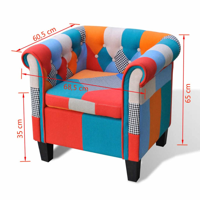 Fotoliu cu model Patchwork, material textil - WALTI WALTI