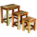 Set mese suprapuse, 3 piese, vintage, lemn reciclat - WALTI WALTI