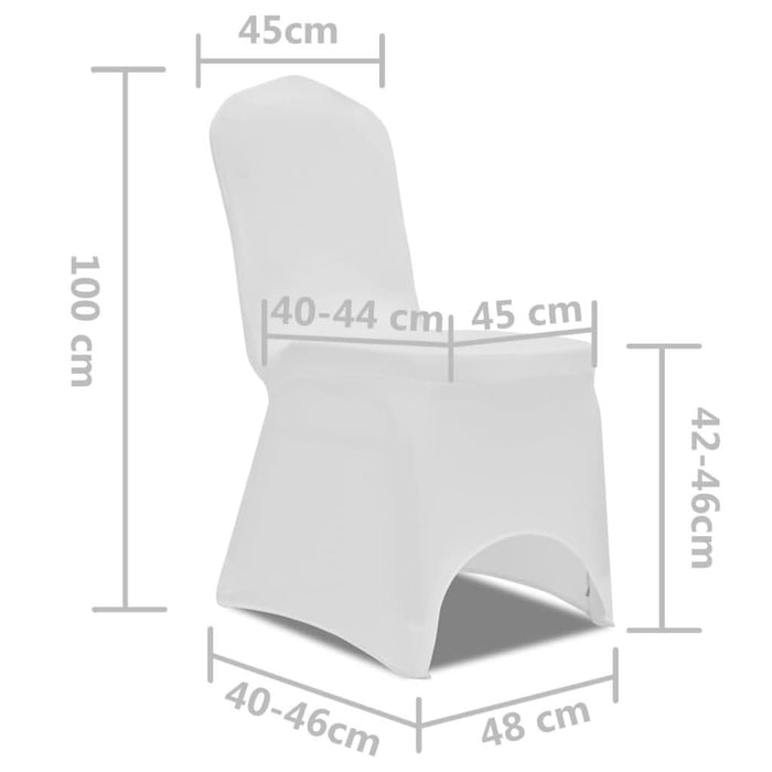 Husă de scaun elastică, 50 buc., alb - WALTI WALTI
