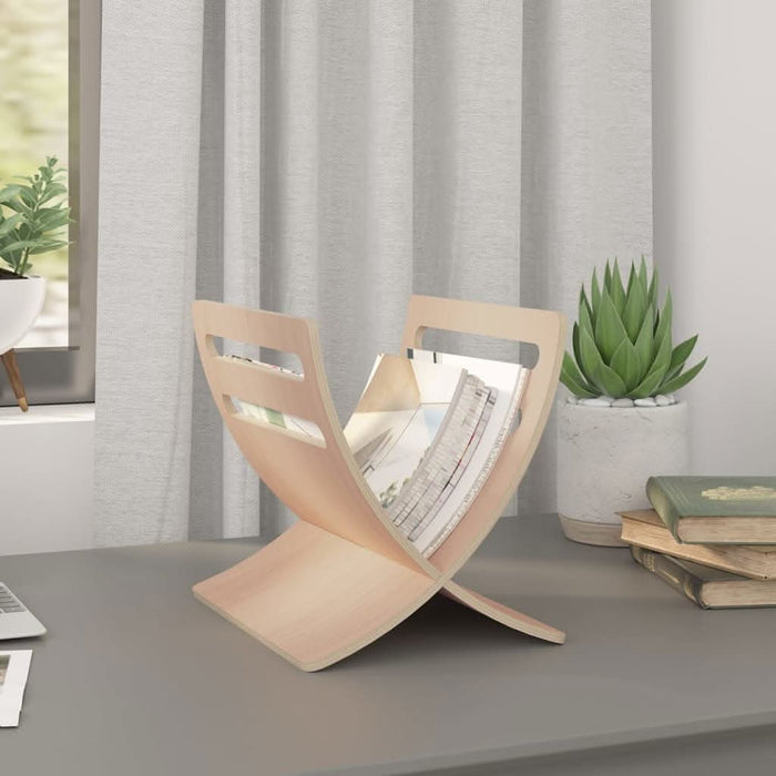 Suport din lemn pentru reviste, vertical, natural - WALTI WALTI