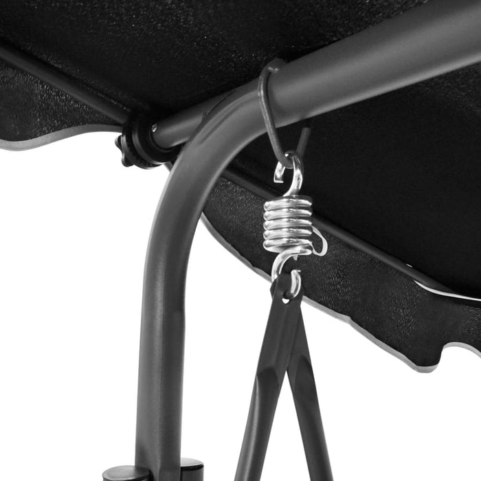 Balansoar de grădină cu copertină, negru - WALTI WALTI