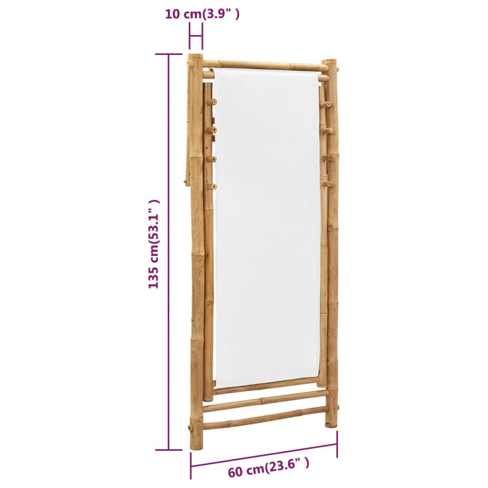 Scaun pliabil de exterior, bambus și pânză - WALTI WALTI