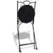 Scaune bistro pliante, 2 buc., negru și alb, ceramică - WALTI WALTI