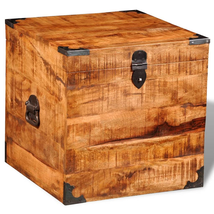 Cufăr de depozitare tip cub, lemn de mango nefinisat - WALTI WALTI