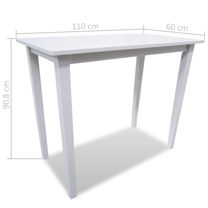 Set mobilier de bar din lemn, masă și 4 scaune, alb - WALTI WALTI