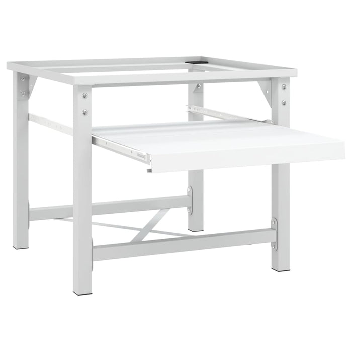 Suport mașină de spălat cu raft retractabil, alb - WALTI WALTI