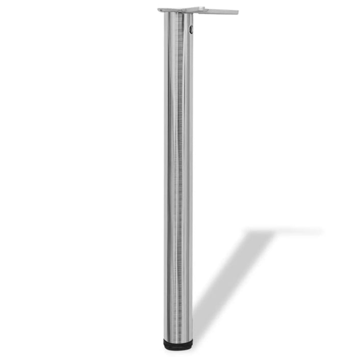 242136 4 Height Adjustable Table Legs Brushed Nickel 710 mm - WALTI WALTI
