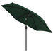 Umbrelă de soare cu LED 3 m, Verde - WALTI WALTI