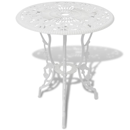 Set mobilier bistro, 3 piese, alb, aluminiu turnat - WALTI WALTI