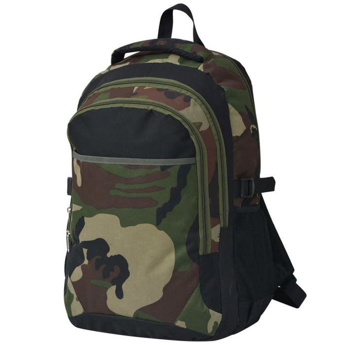 Rucsac pentru școală 40 L, negru și camuflaj - WALTI WALTI
