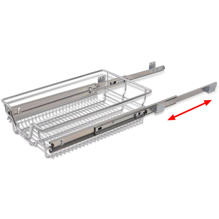 Coșuri din sârmă retractabile, 2 buc., argintiu, 400 mm - WALTI WALTI