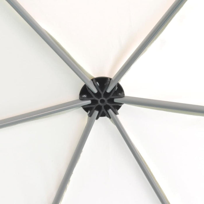 Marchiză pliabilă hexagonală, 6 pereți, alb crem, 3,6 x 3,1 m - WALTI WALTI