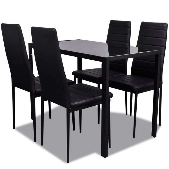 Set mobilier de bucătărie, cinci piese, negru - WALTI WALTI