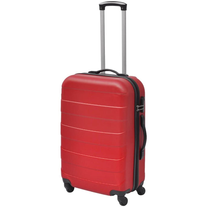 Set valize rigide, roșu, 3 buc., 45,5/55/66 cm - WALTI WALTI