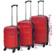 Set valize rigide, roșu, 3 buc., 45,5/55/66 cm - WALTI WALTI