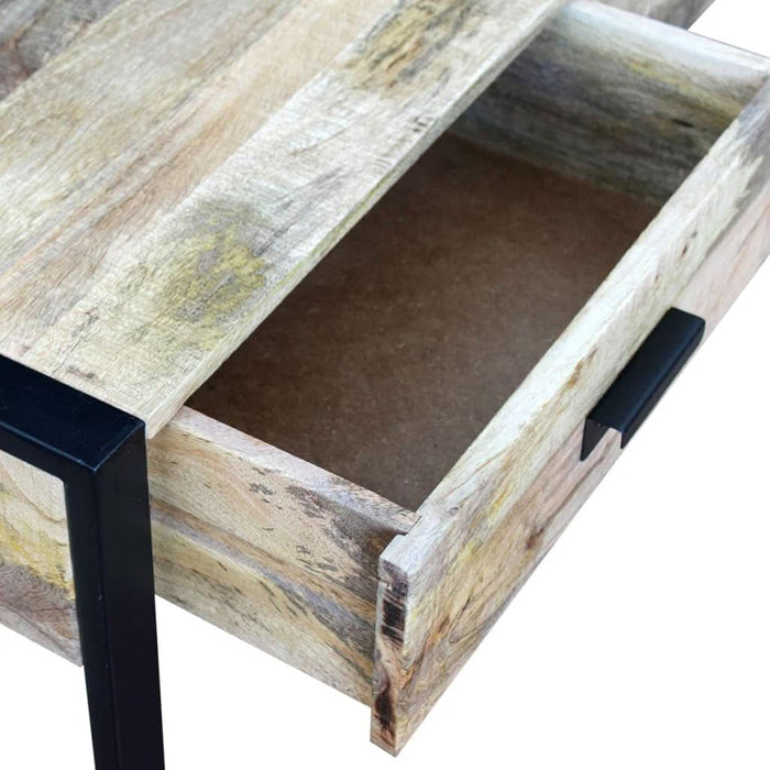 Masă cafea cu 2 sertare din lemn solid de mango, 100x60x40 cm - WALTI WALTI