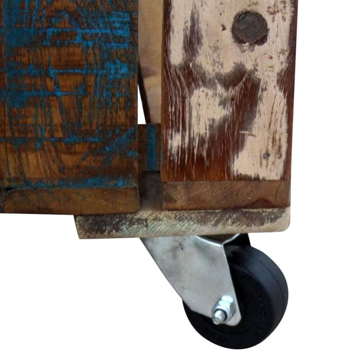 Măsuță de cafea, 70 x 70 x 35 cm, lemn masiv reciclat - WALTI WALTI
