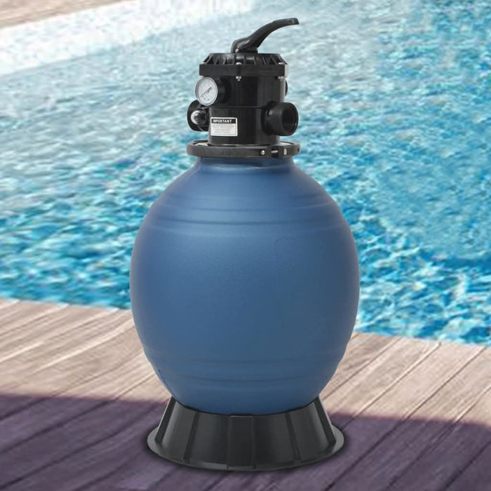 Filtru cu nisip pentru piscină supapă 6 poziții albastru 460 mm - WALTI WALTI