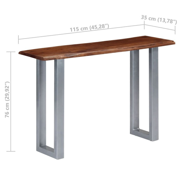 Masă consolă, 115x35x76 cm, lemn masiv de acacia și fier - WALTI WALTI